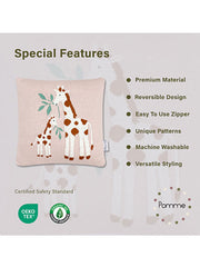 Giraffe Tree Pattern Knitted Baby Cushion Cover